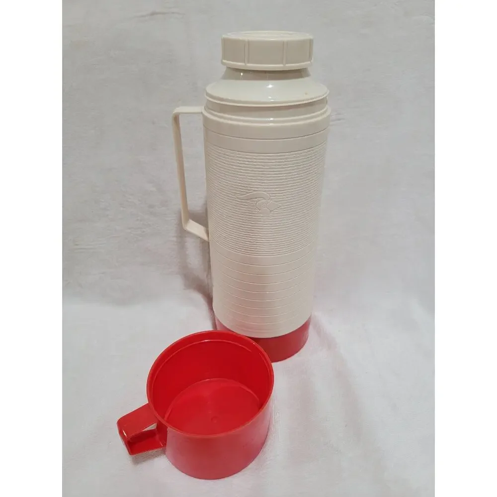 Vintage ALADDIN DURA-CLAD #2650E 32 Ounces 1 Quart Plastic Thermos Vacum Bottle